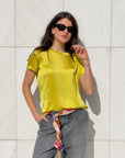 T-SHIRT SATIN NORA ACACIA