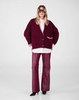 CARDIGAN ORSINA BORDEAUX ROSA