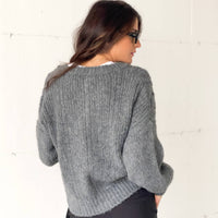 CARDIGAN TRECCIA OTIS GRIGIO