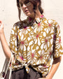 CAMICIA LEONA IN POPELINE DI VISCOSA OLIO