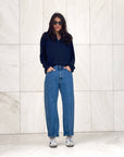 DENIM BARREL STONE WASH