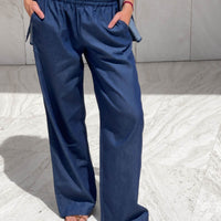 PANTALONE KAPRICE IN CHAMBRAY SCURO