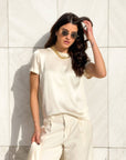T-SHIRT SATIN NORA BURRO