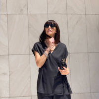 BLUSA INCROCIO DORIS NERO