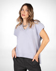 GILET IN LANA ARIEL CELESTE