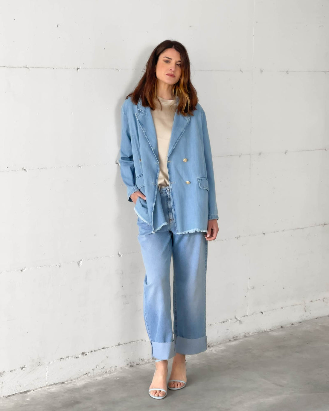 GIACCA IN DENIM FERNANDA LIGHT WASH