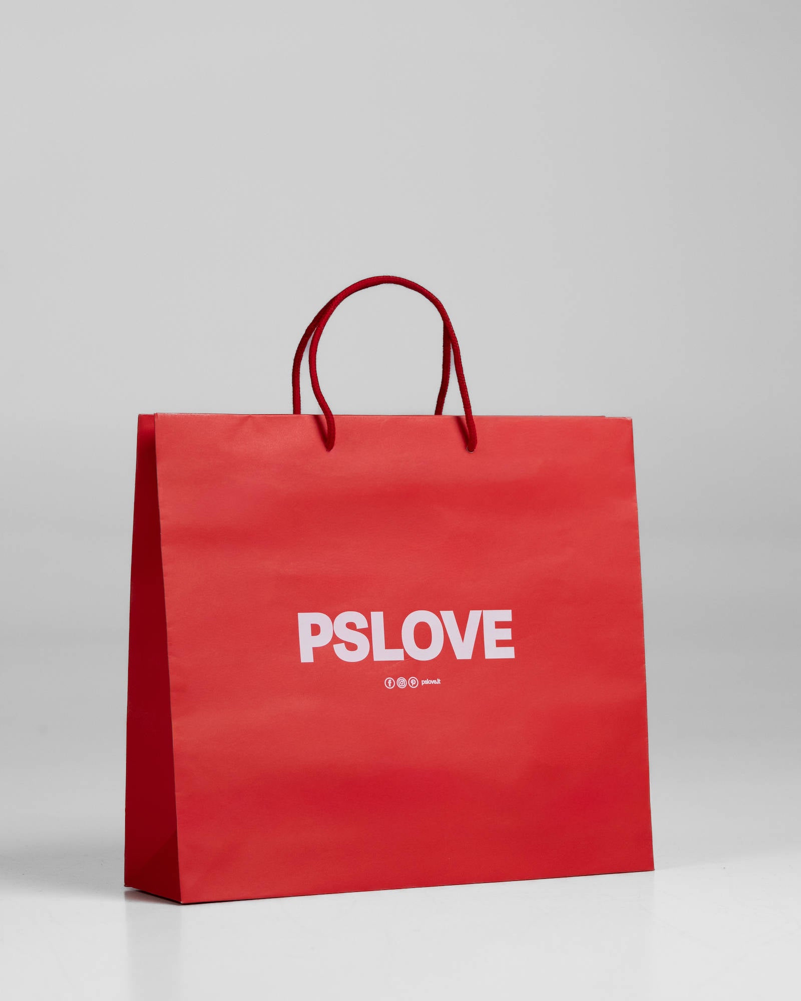 SHOPPER PSLOVE MEDIUM ROSSO