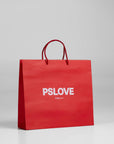 SHOPPER PSLOVE MEDIUM ROSSO