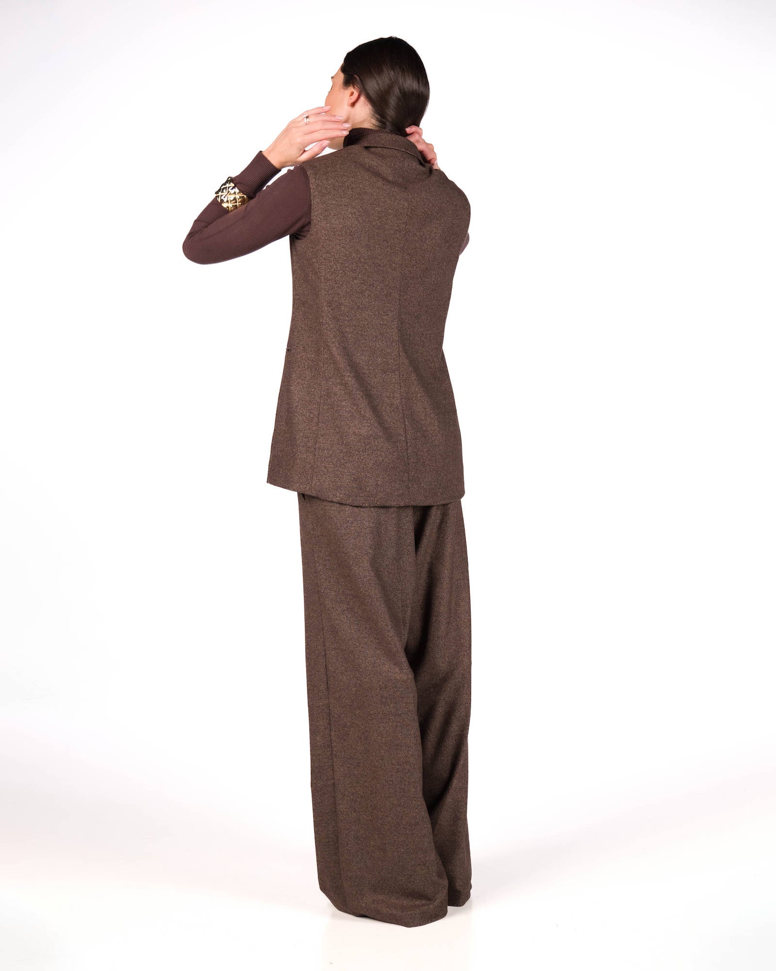 GILET MORGAN MARRONE