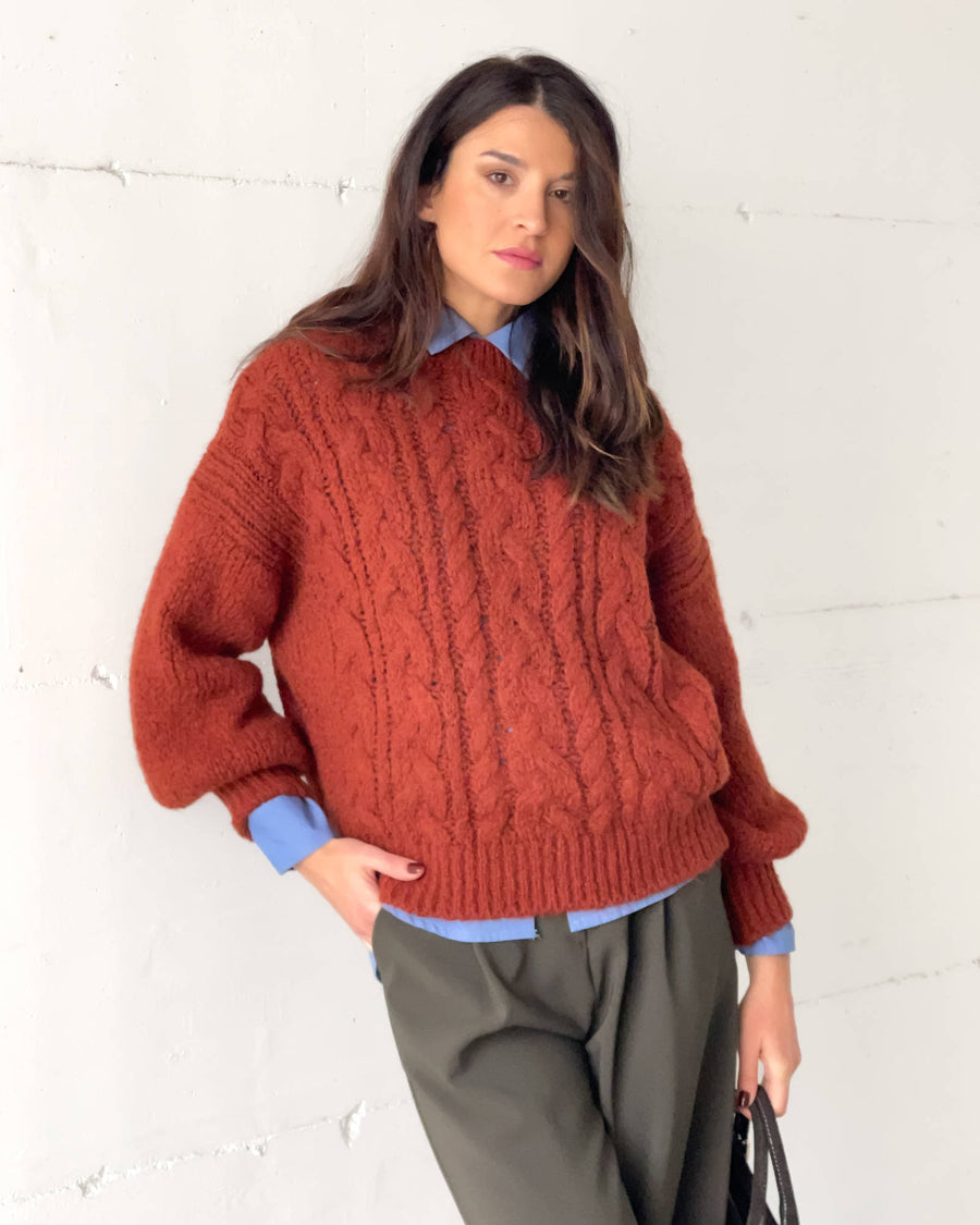 PULL TRECCIA OTIS MATTONE