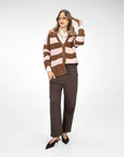 CARDIGAN RUBINA MARRONE ROSA