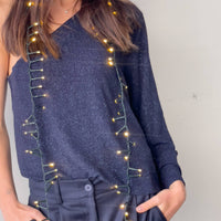 TOP MONOSPALLA ANASTASIA BLU NOTTE