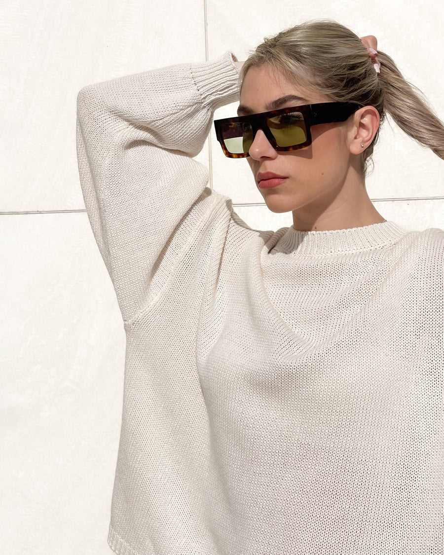 MAGLIA IN FILO NINA PANNA