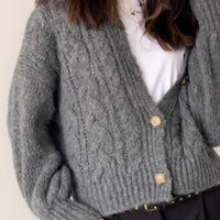 CARDIGAN TRECCIA OTIS GRIGIO