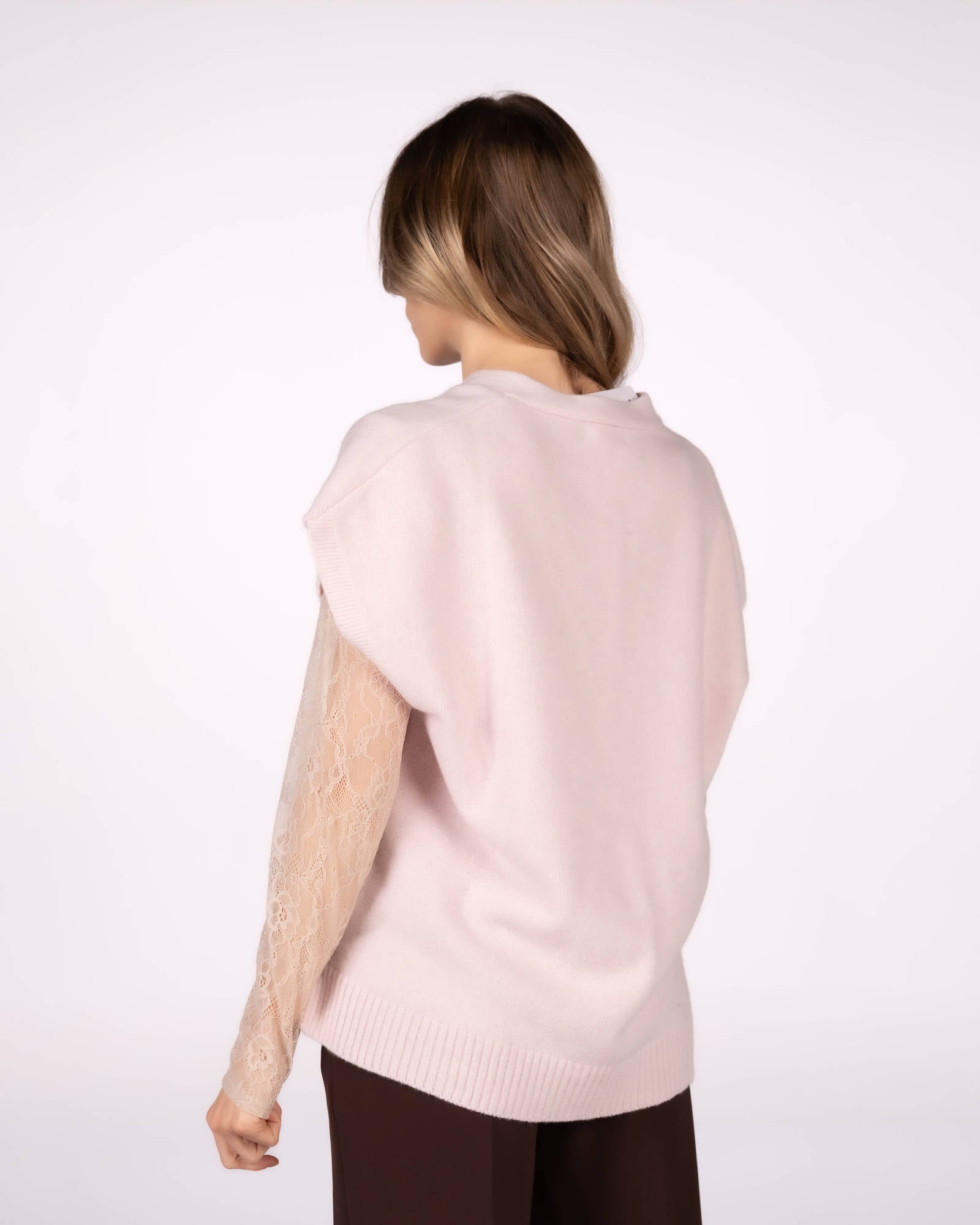 GILET IN LANA ARIEL ROSA