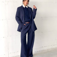 OVERSIZED DAMIAN TROUSERS BLUE