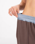 PANTALONE ORLANDO MARRONE CELESTE