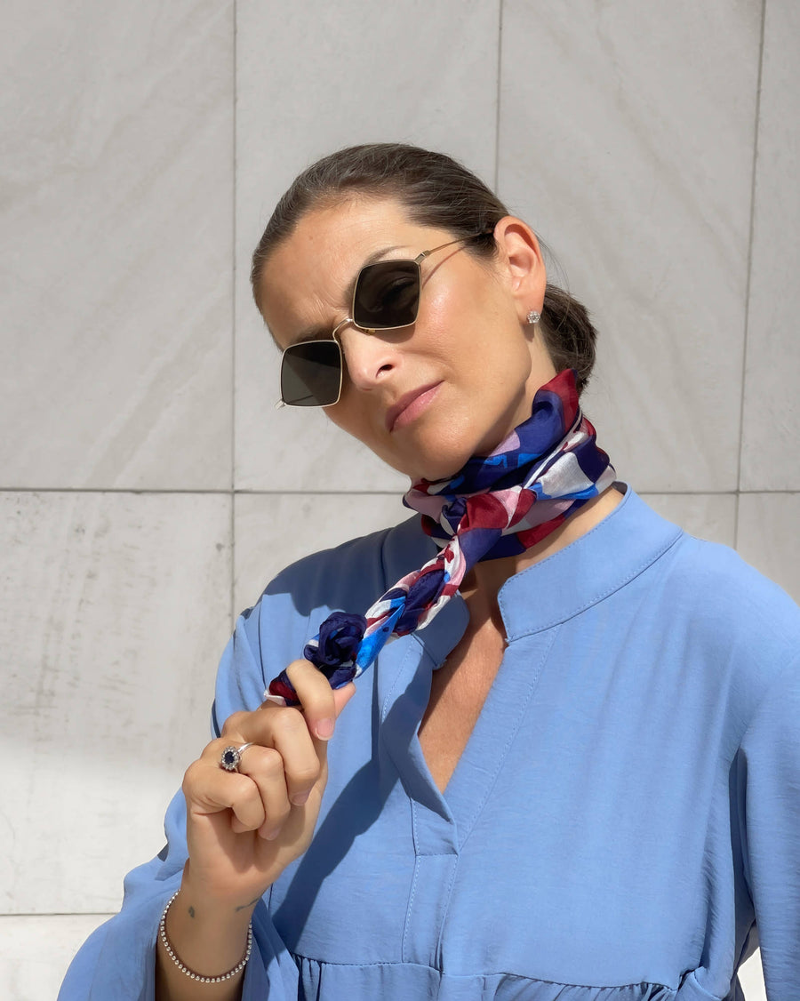 FOULARD EVORA BLU