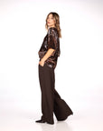 BLUSA PAILLETTES BETTY CHOCO