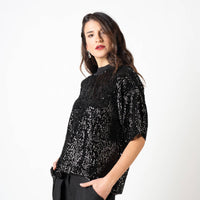 BLUSA PAILLETTES BETTY NERO