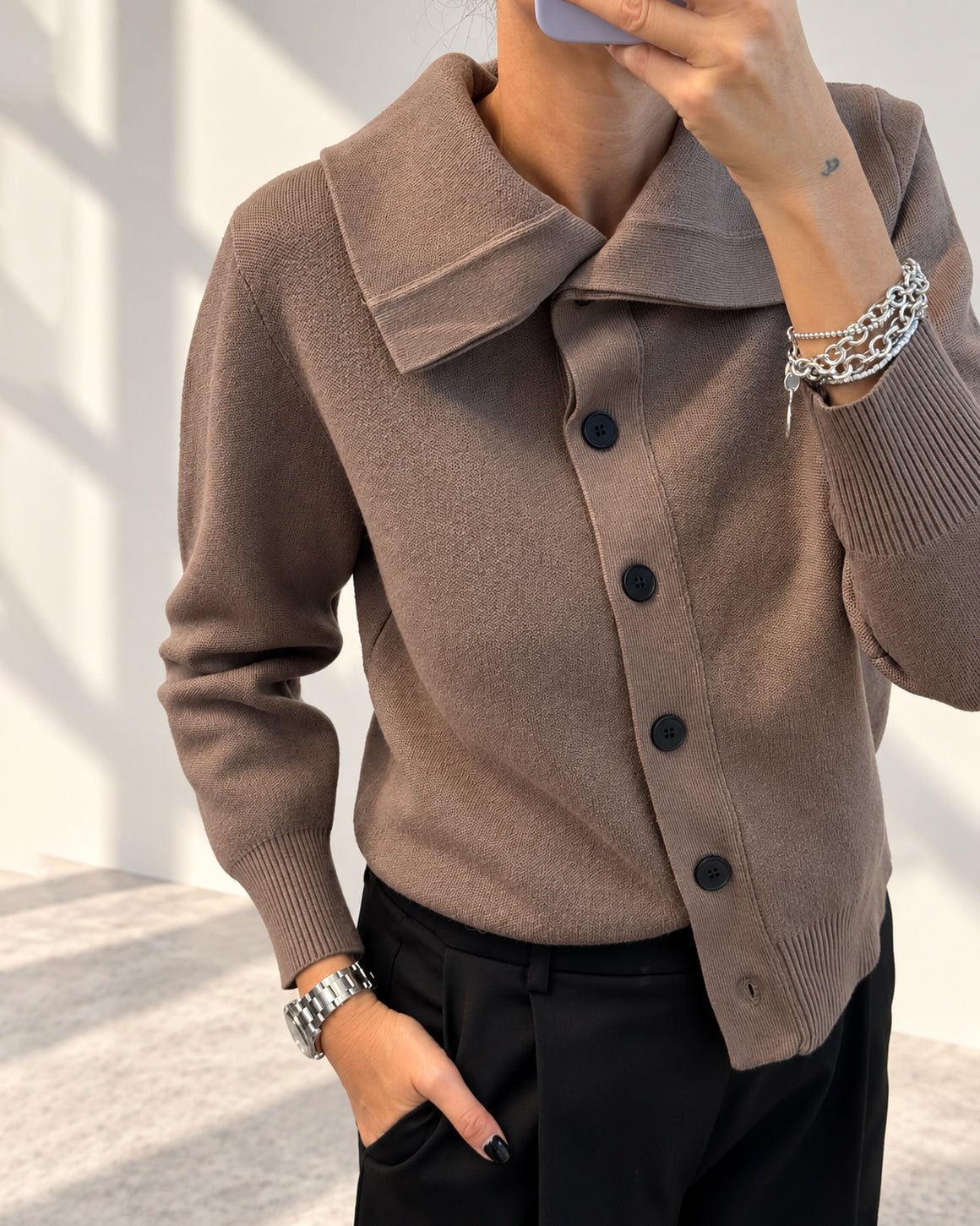 CARDIGAN GIACCA AURA CAPPUCCINO