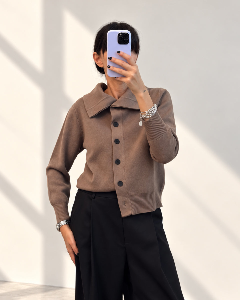 CARDIGAN GIACCA AURA CAPPUCCINO