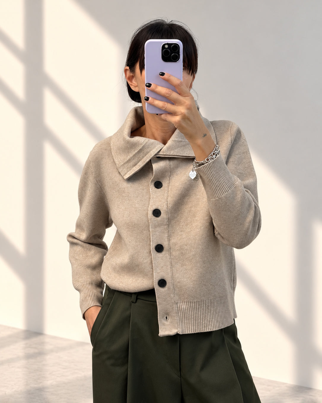 CARDIGAN GIACCA AURA SABBIA