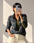 CAMICIA CHECK LORA OLIVA