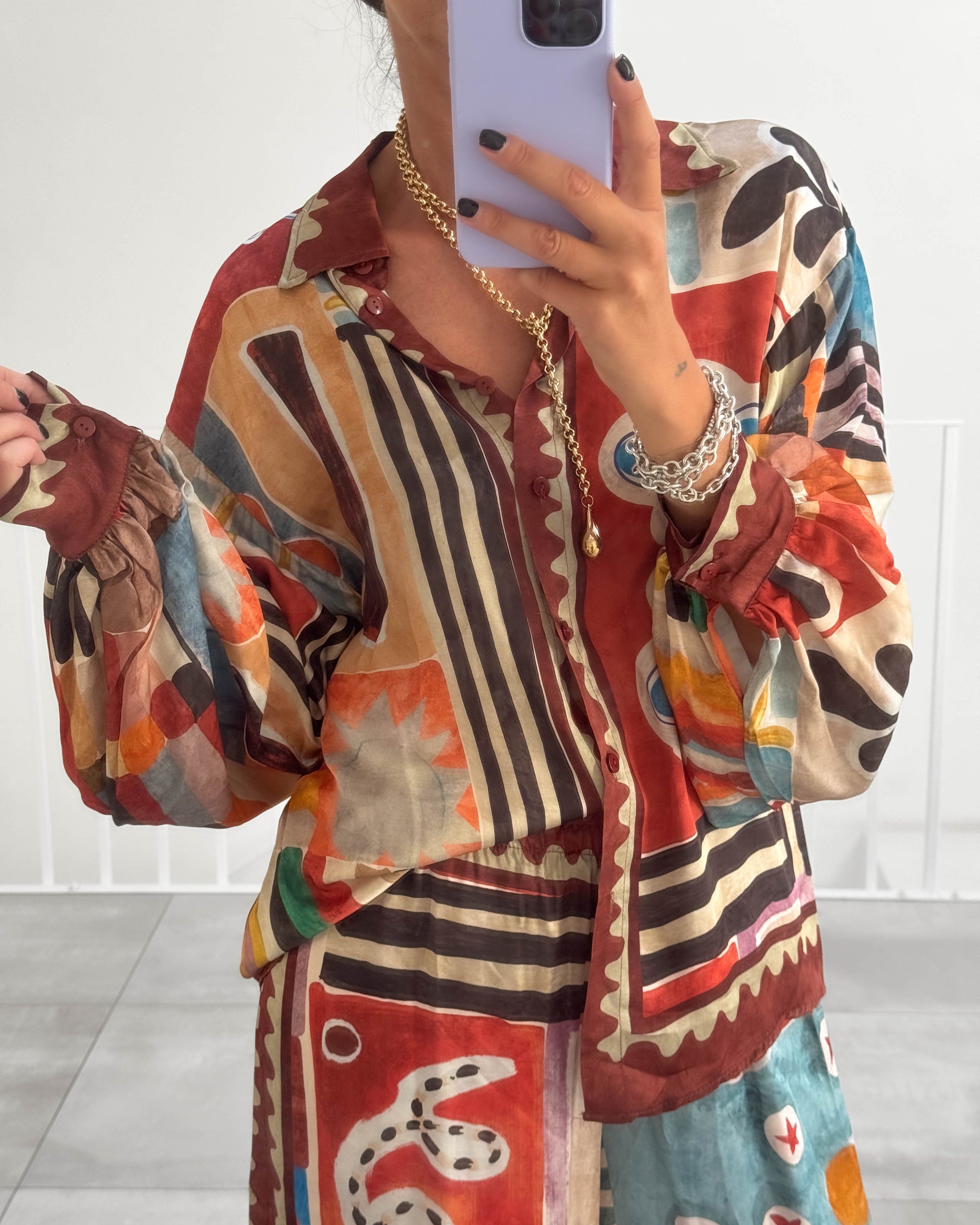 CAMICIA KAROL STAMPA ETNIC