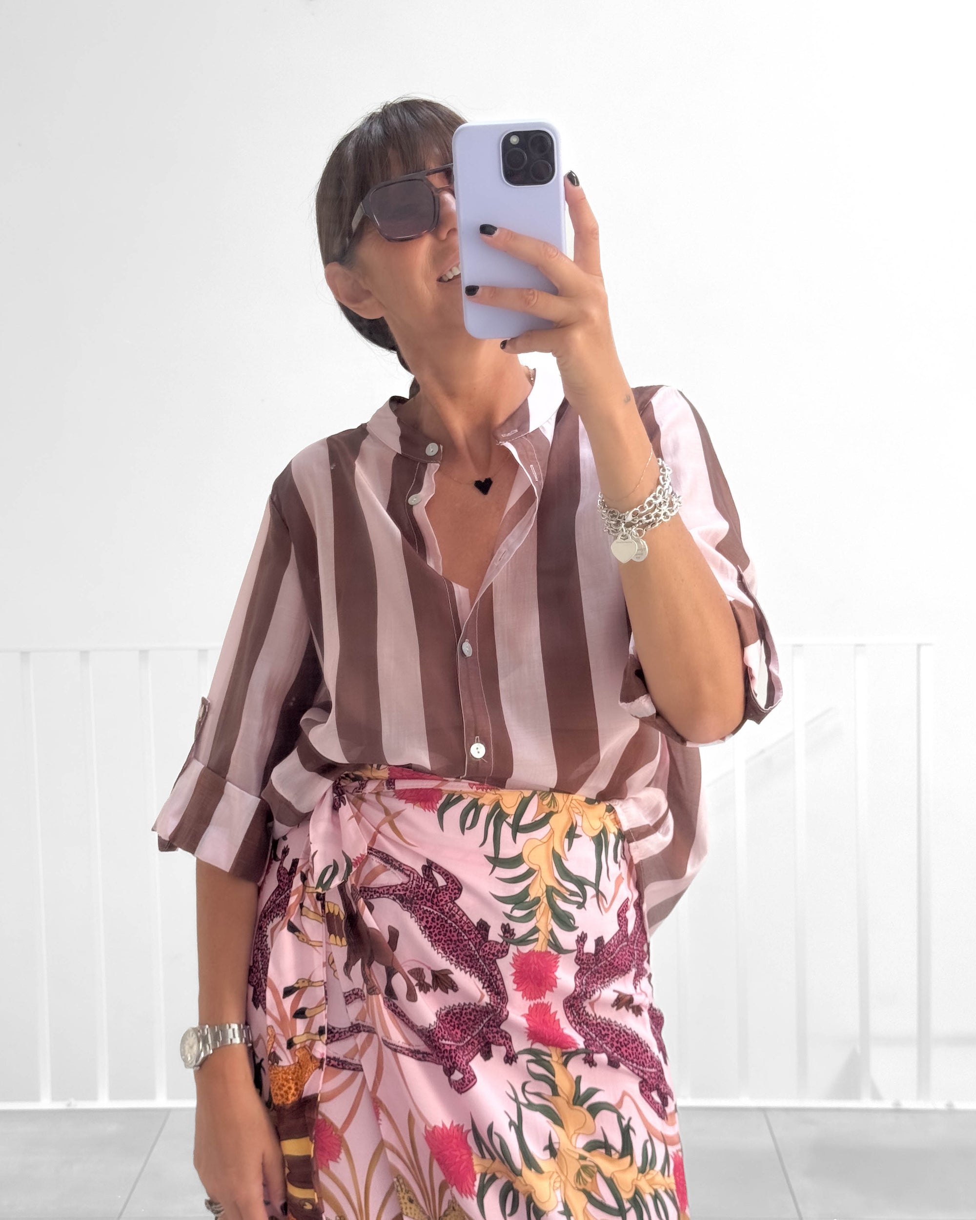 CAMICIA CORSICA BORDEAUX ROSA