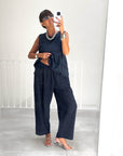 COMPLETO IN LINO BOERO BLU