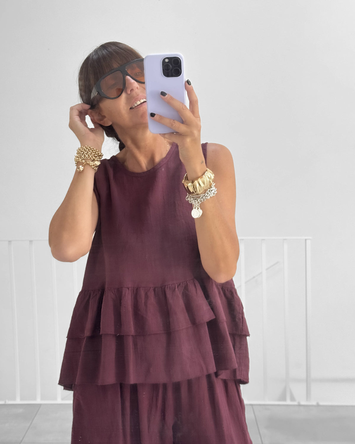 COMPLETO IN LINO BOERO BORDEAUX