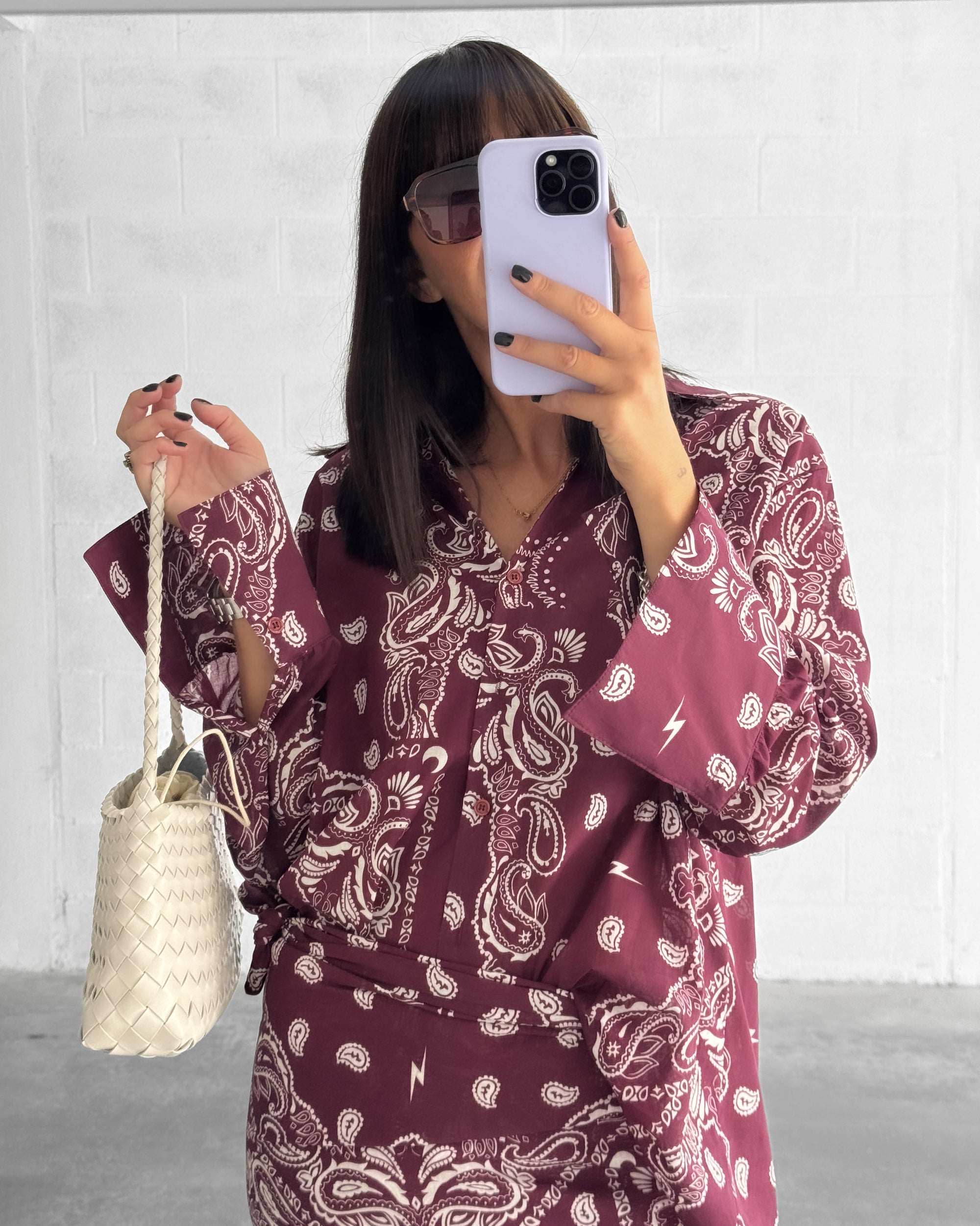 CAMICIA BANDANA BORDEAUX