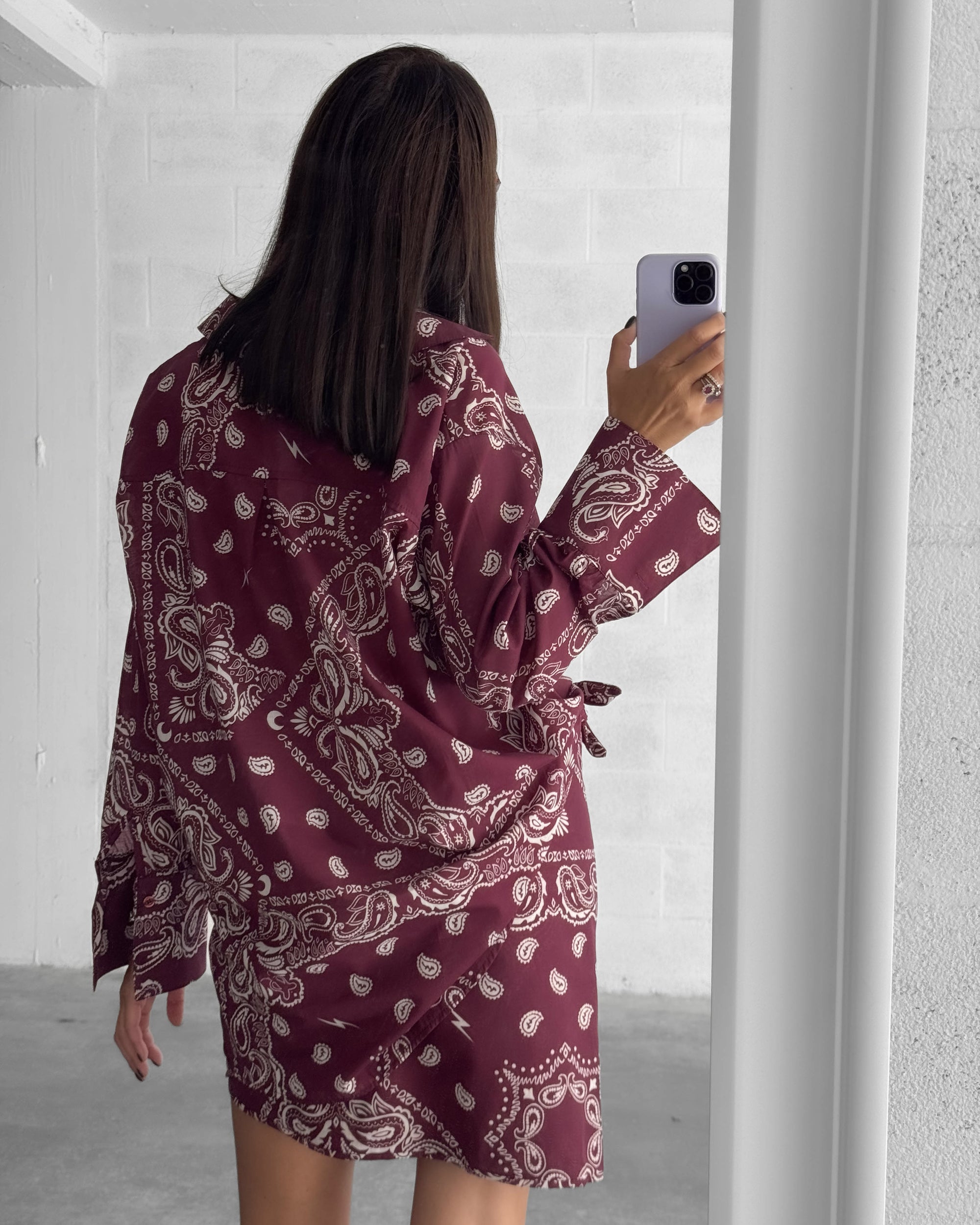 CAMICIA BANDANA BORDEAUX