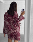 CAMICIA BANDANA BORDEAUX