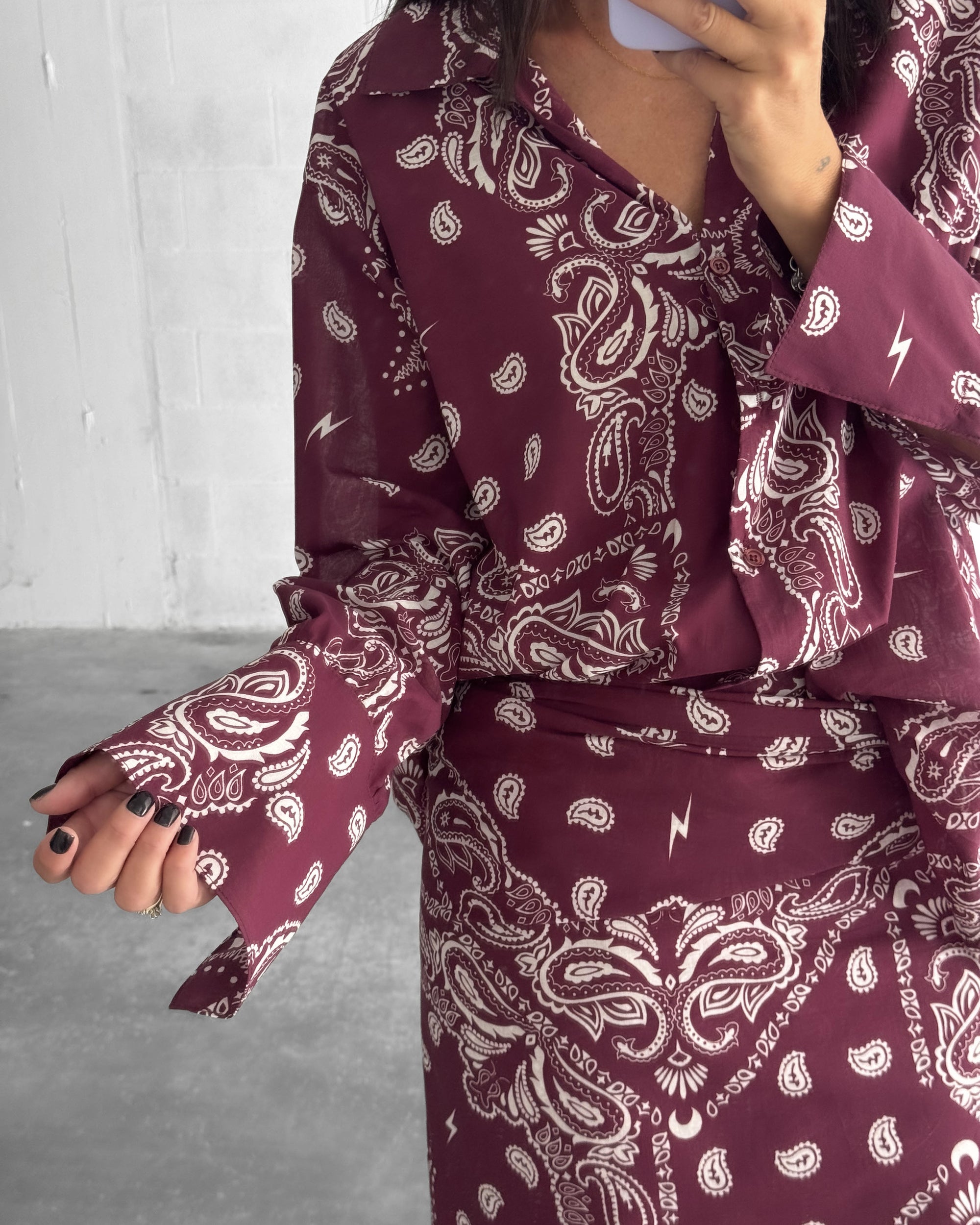 PAREO BANDANA BORDEAUX