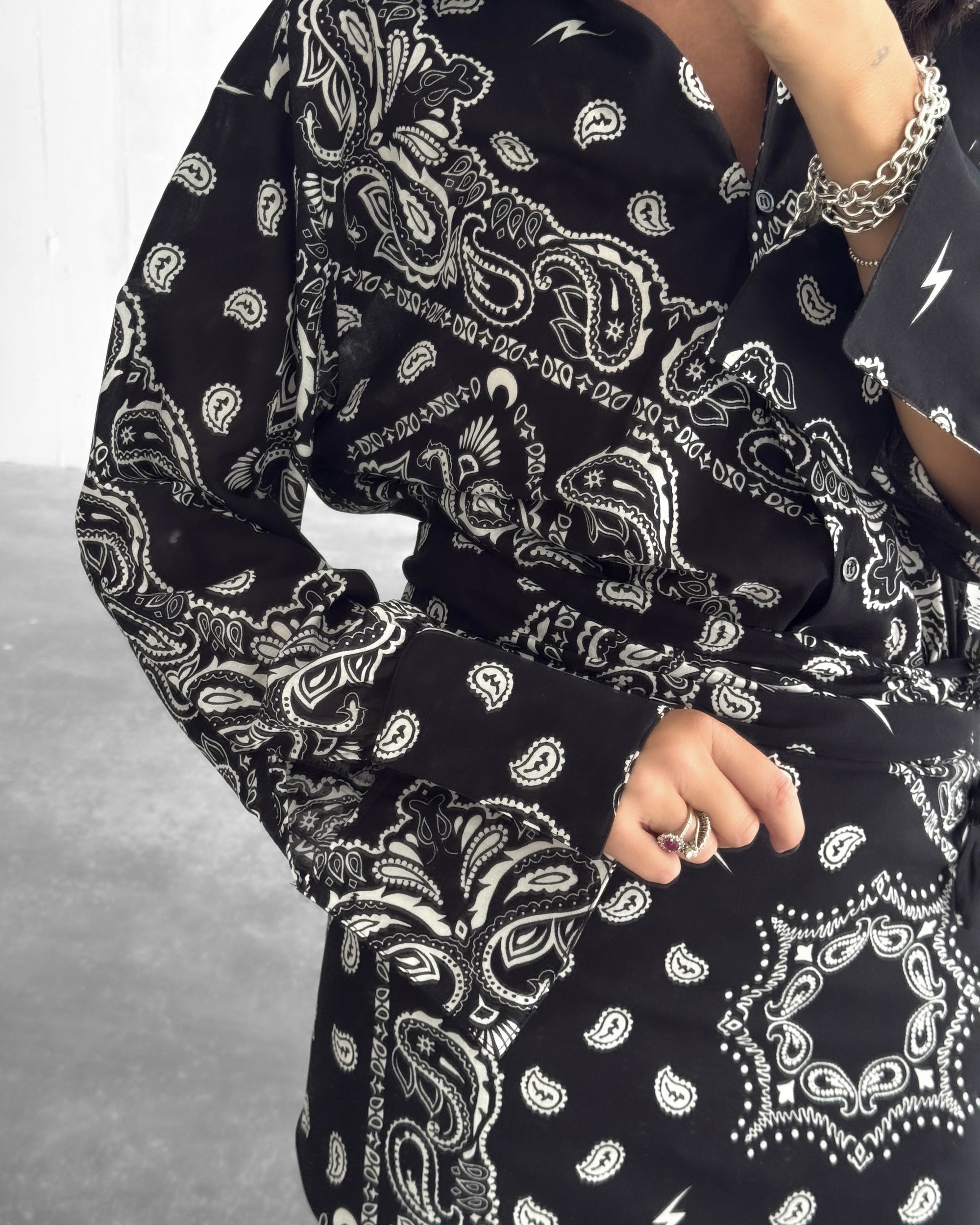 CAMICIA BANDANA NERO