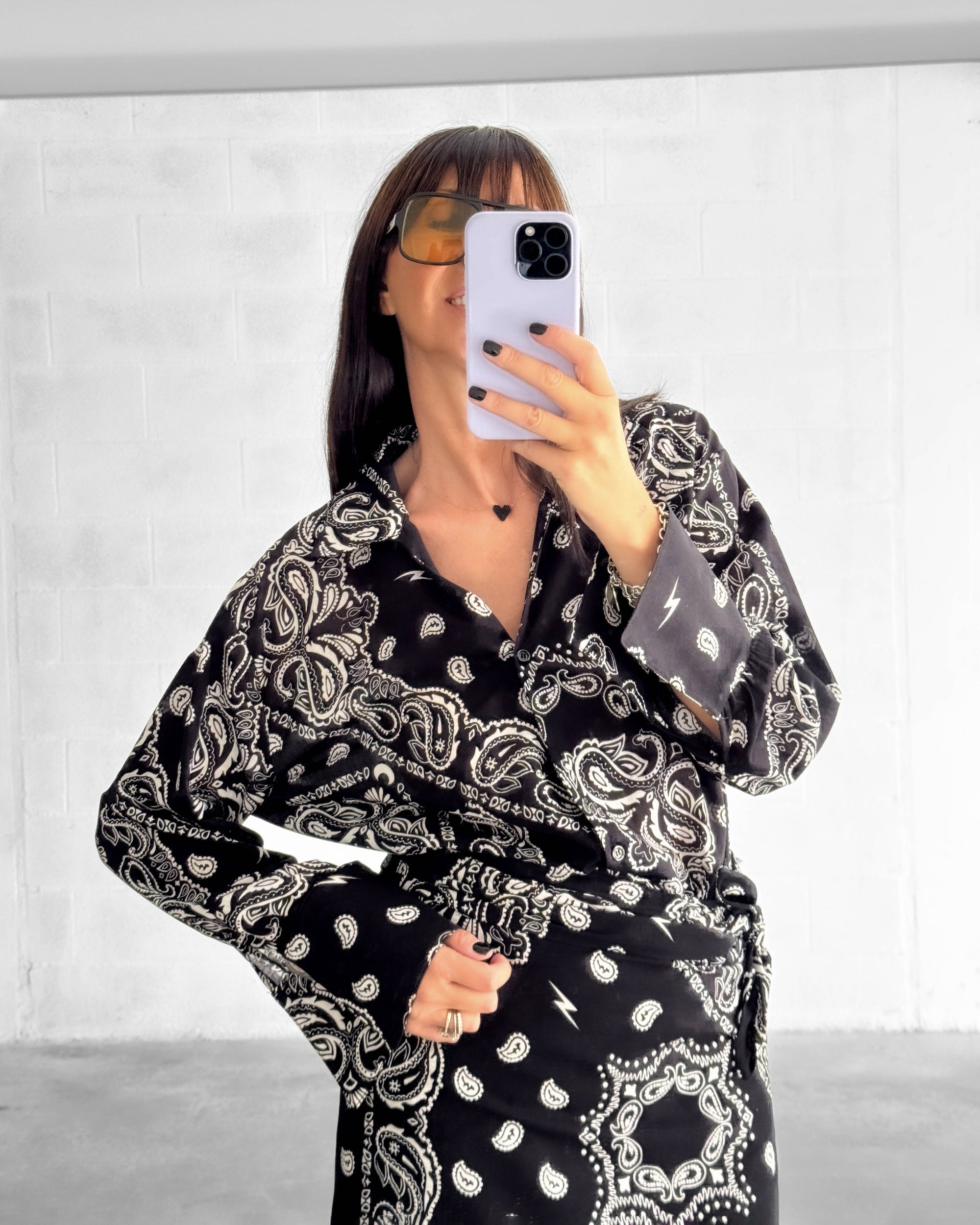 CAMICIA BANDANA NERO