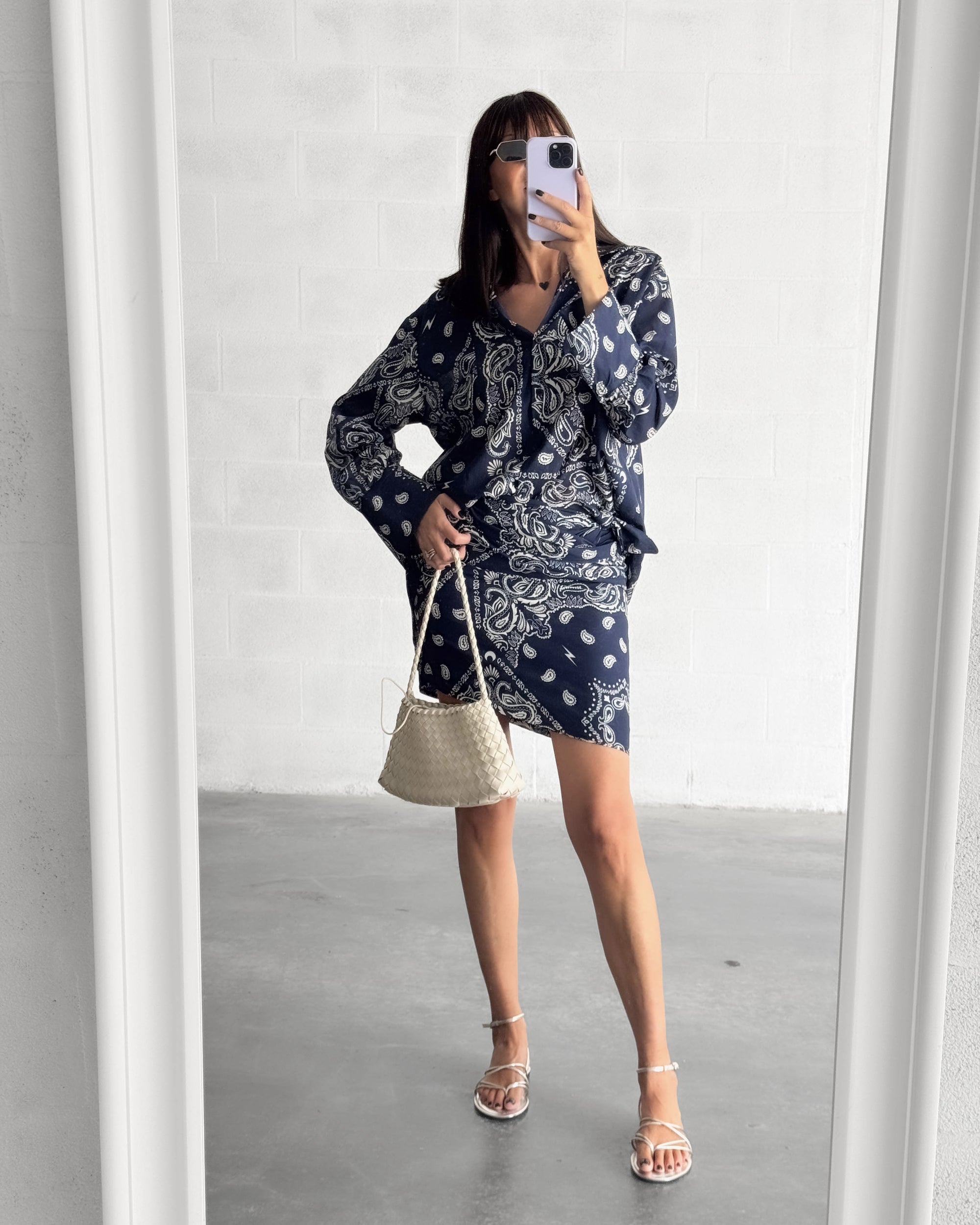 CAMICIA BANDANA BLU