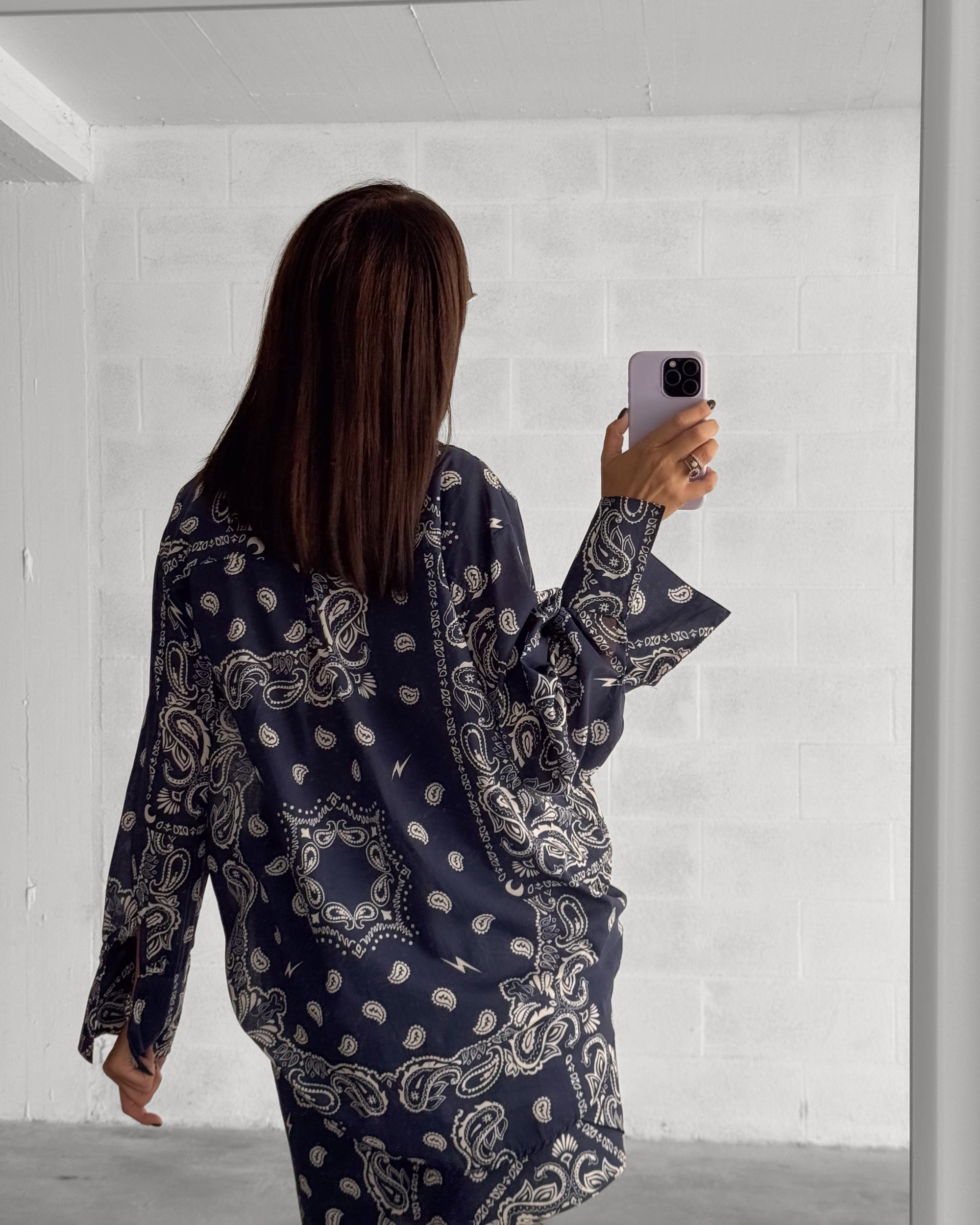 CAMICIA BANDANA BLU