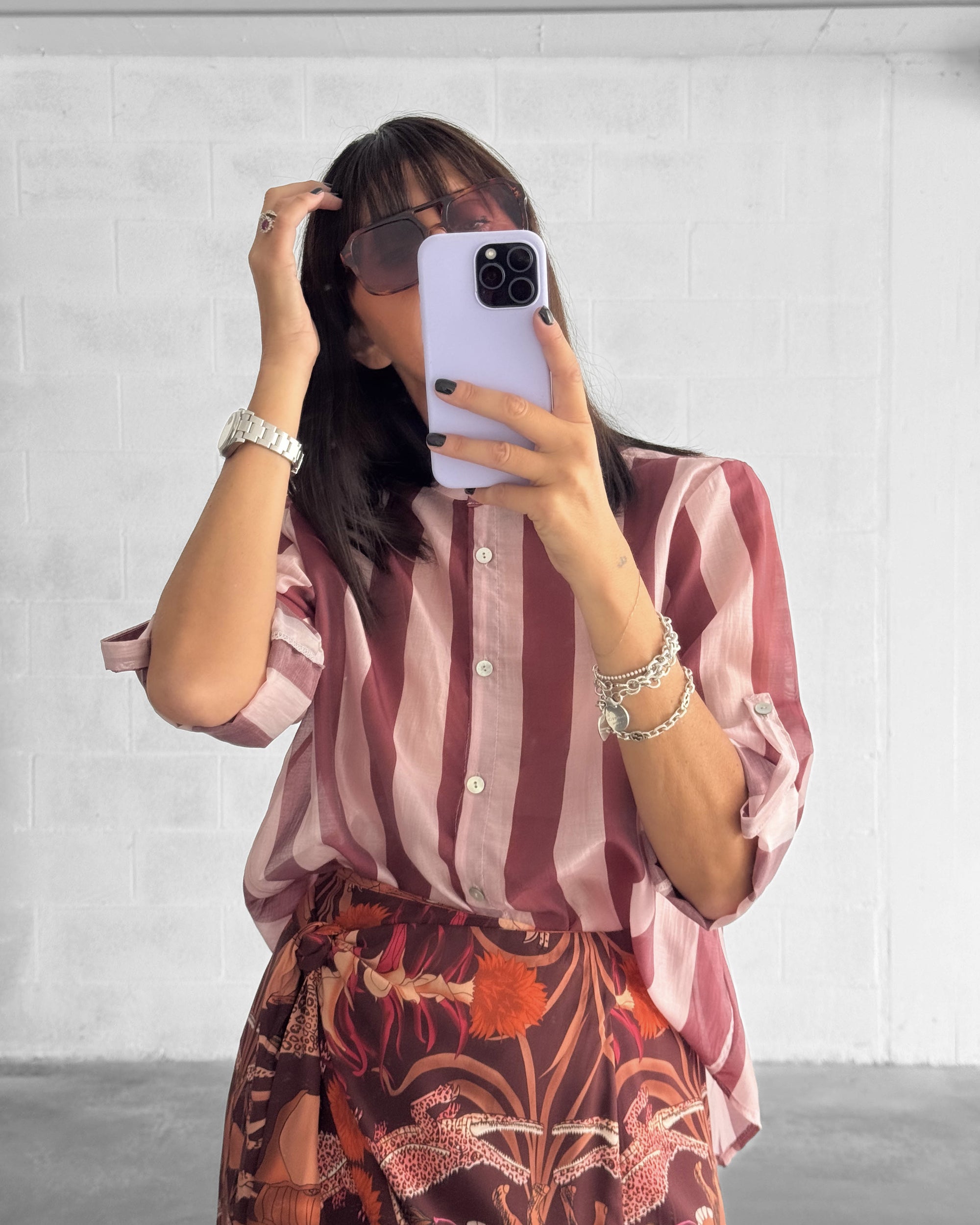CAMICIA CORSICA ROSA VINO