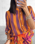 CAMICIA CORSICA VIOLA ARANCIO