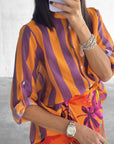 CAMICIA CORSICA VIOLA ARANCIO