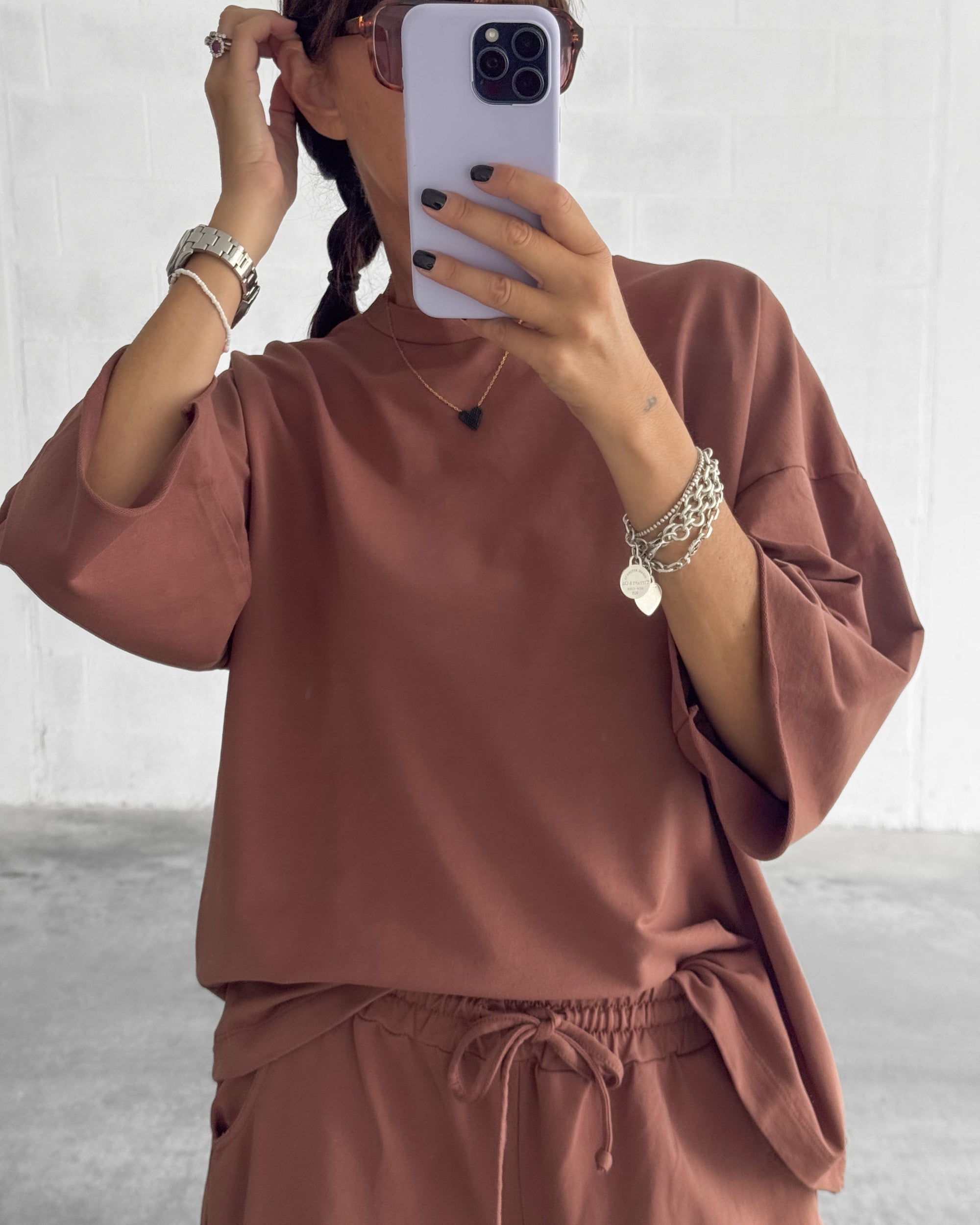 FELPA IN COTONE MOVIRA CAPPUCCINO