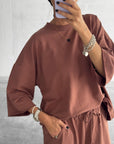 FELPA IN COTONE MOVIRA CAPPUCCINO