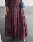 GONNA IN MUSSOLA PAULA DARK PLUM