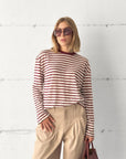 T-SHIRT MARINA BORDEAUX