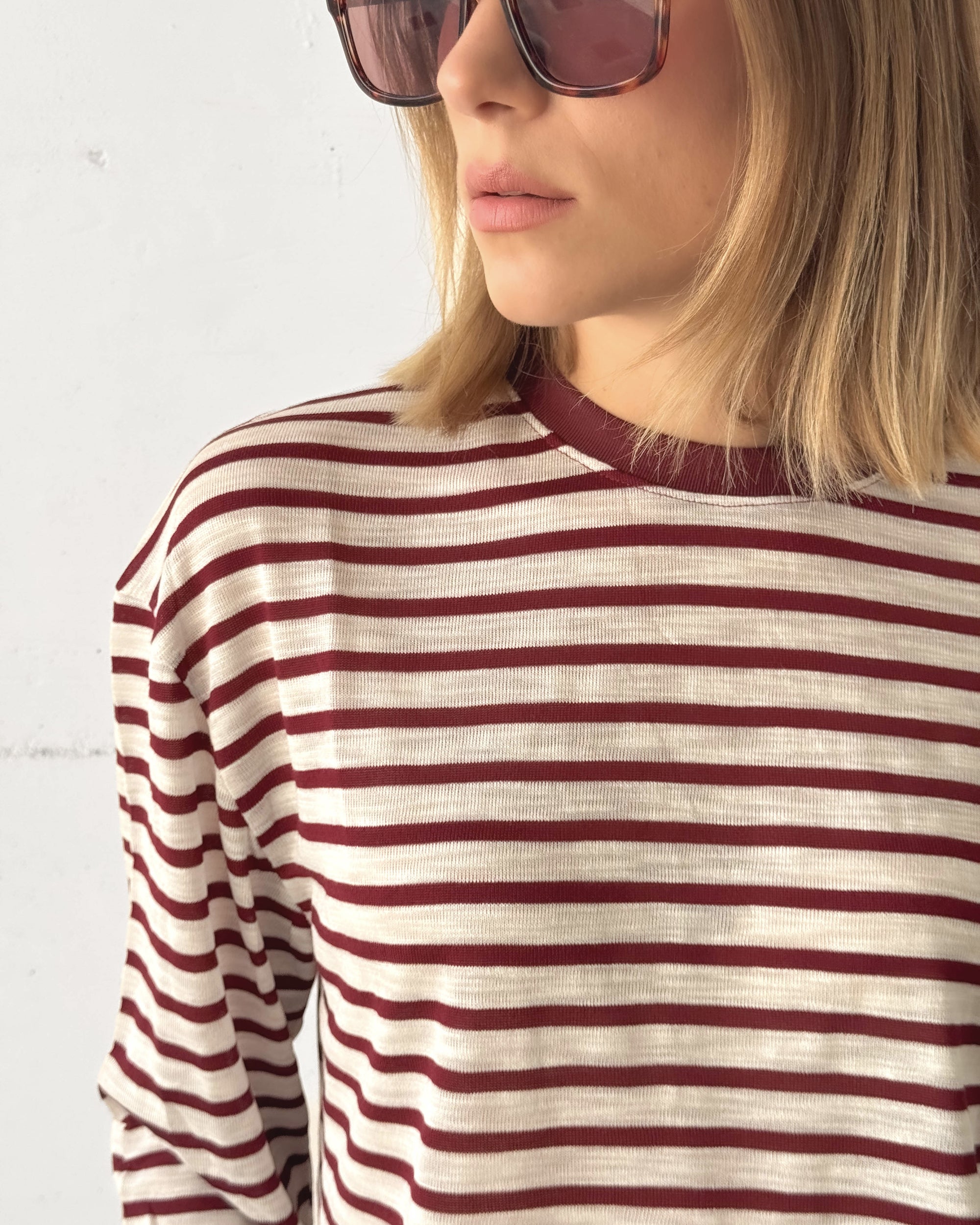 T-SHIRT MARINA BORDEAUX