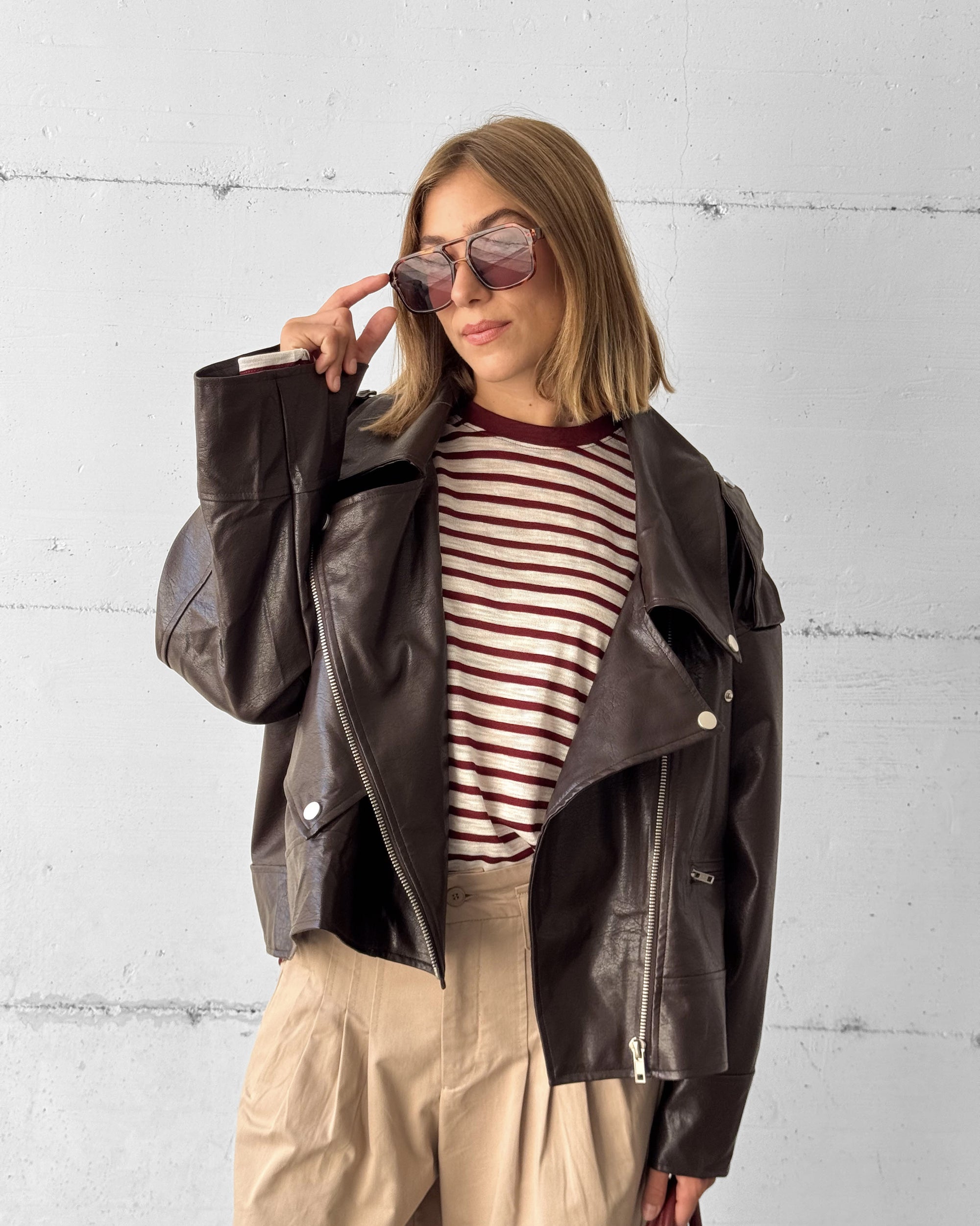 GIACCA ECOPELLE EDIT BROWN