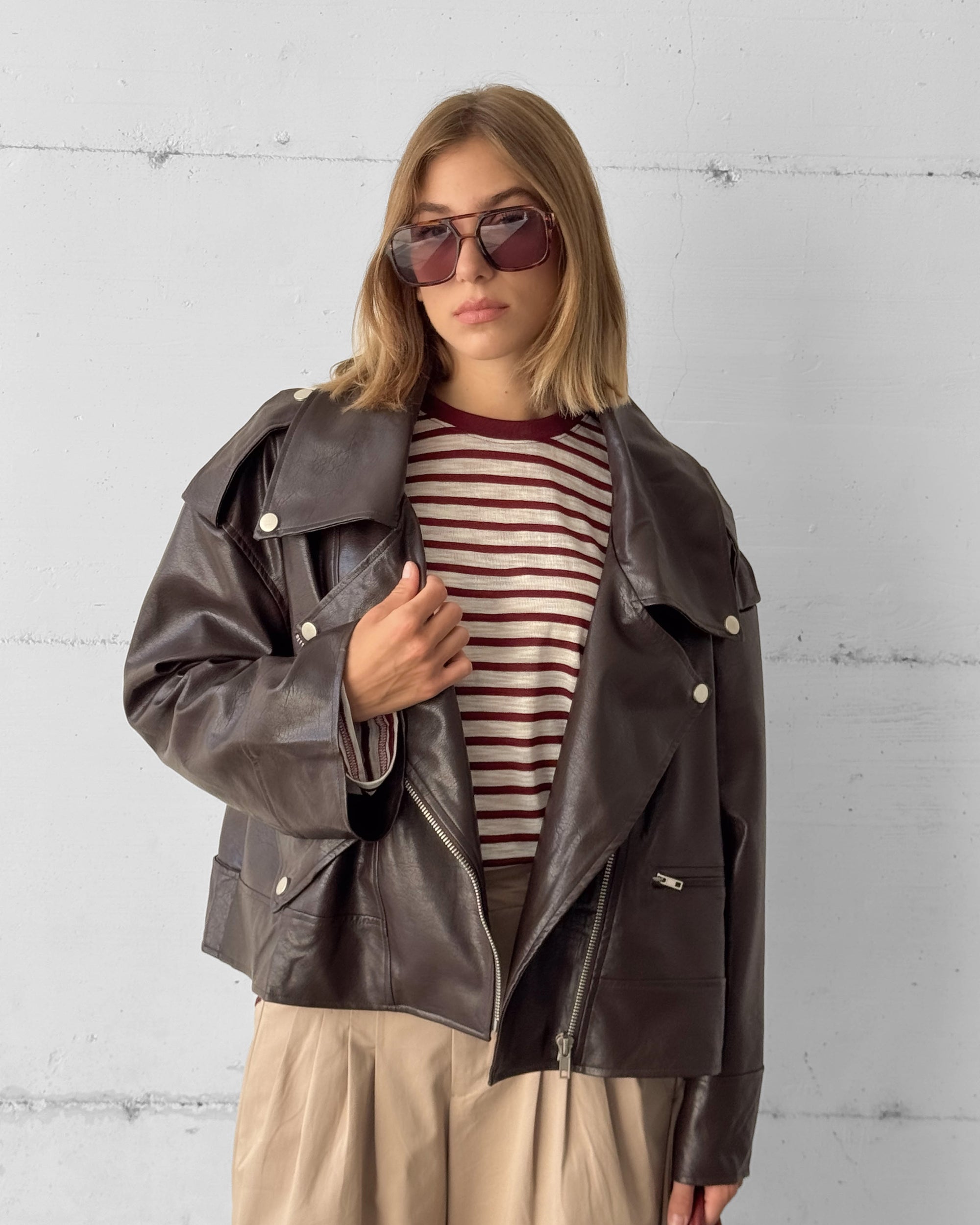 GIACCA ECOPELLE EDIT BROWN